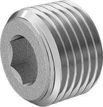 302 Stainless Steel, 1/8 Pipe Size (1/8" NPT), Hex-Socket Plug, 150 PSI