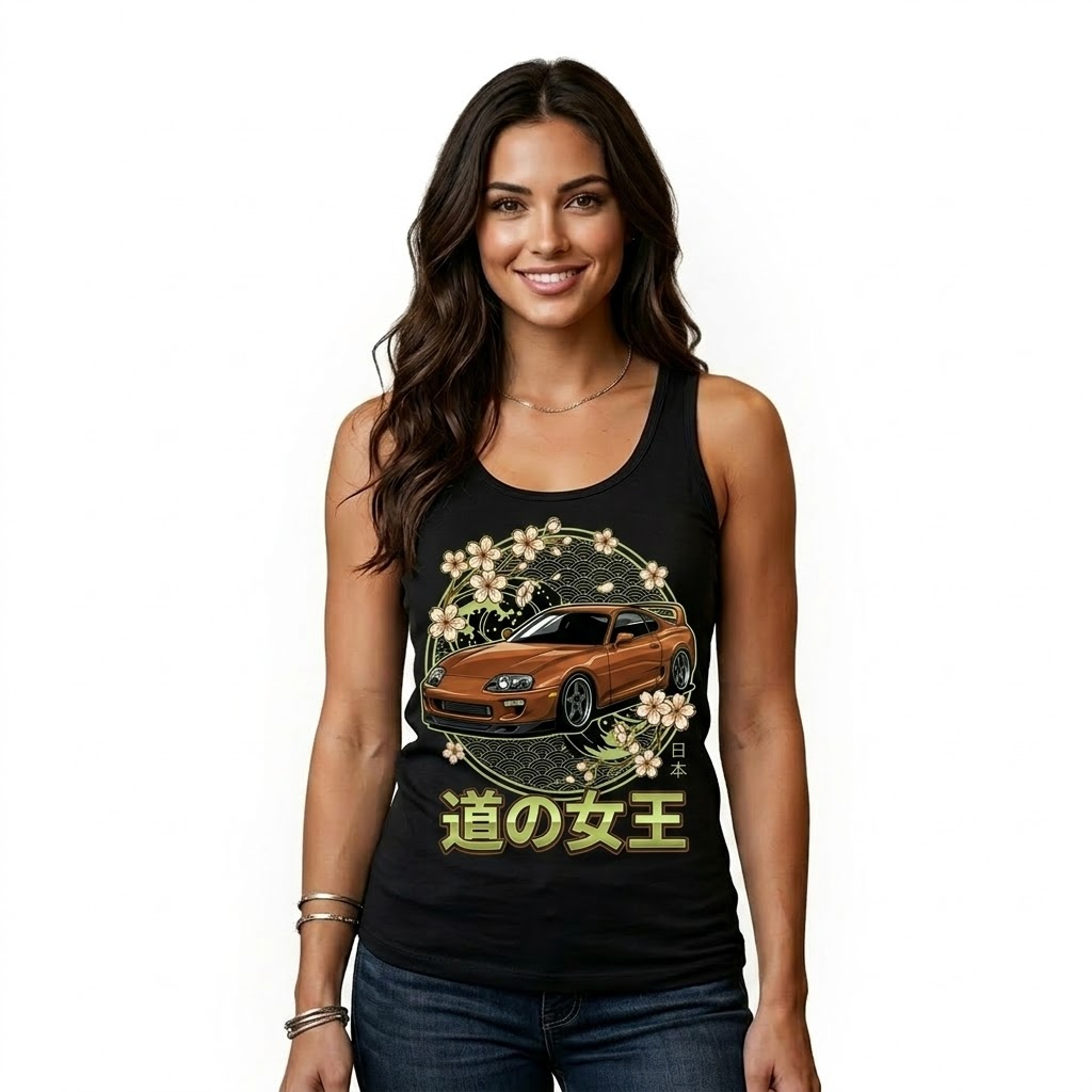 PHR Japanese Kanji "Queen of the Road" Womens Tank Top
