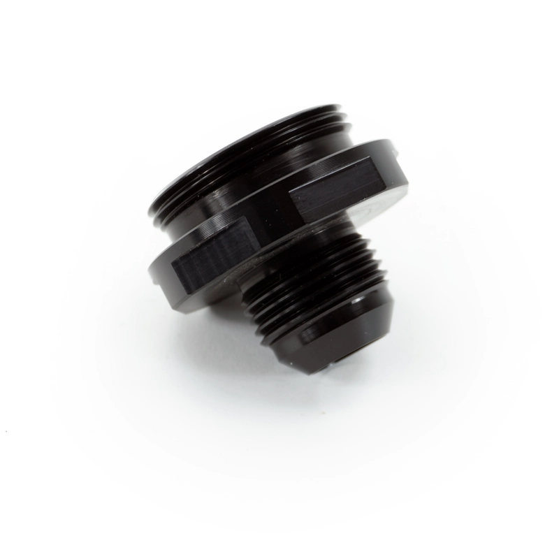-20ORB to -12AN male fitting, Straight, Aluminum, Anodized Black