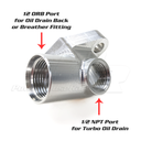 Oil Drain Flange/Breather Tank Oil Drain-Back Combo for 2JZ 