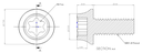 Bolt, Titanium, Torx Head with Flange, M8x1.25, 16mm Long (copy)
