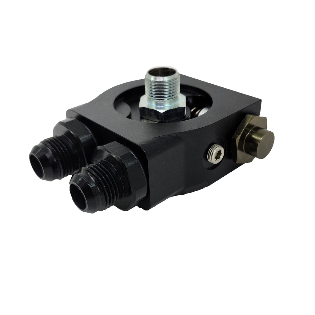 PHR Billet Thermostatic Oil Filter Sandwich Plate, 3/4-16 10AN