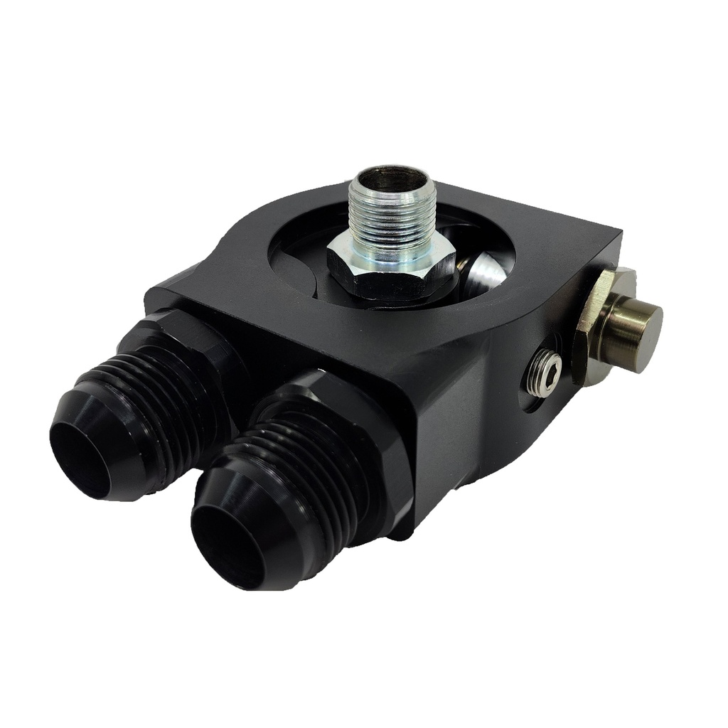 PHR Billet Thermostatic Oil Filter Sandwich Plate, 3/4-16 12AN