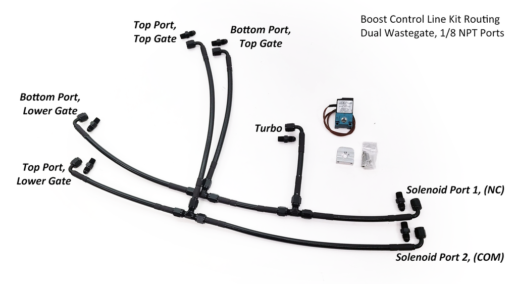 PHR Stainless Boost Control Line Kit for S-Series & V-Series Turbo Kits