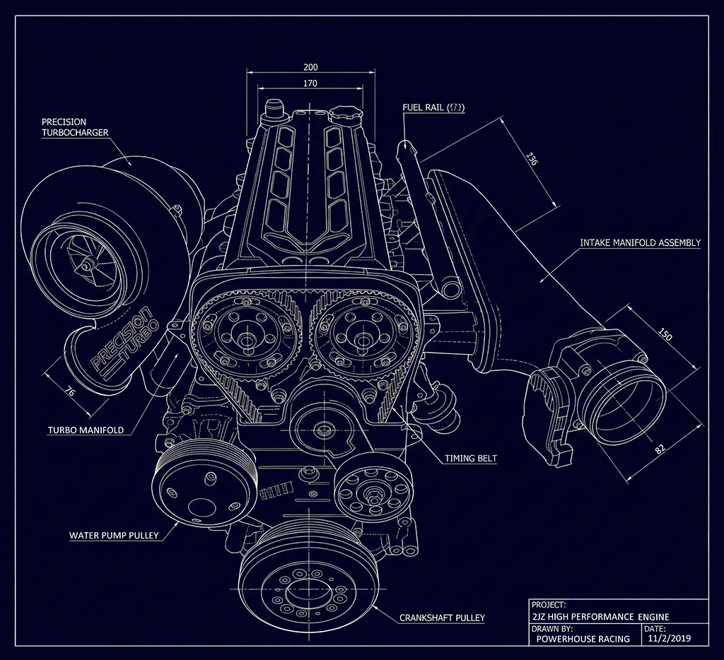 PHR 2JZ Blueprint T-Shirt