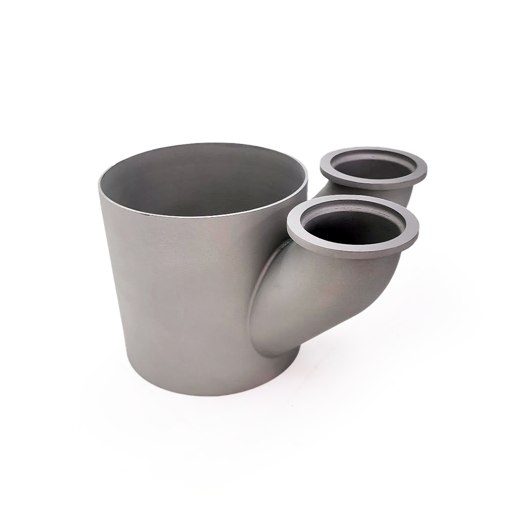 Dual Flanged 1.75 Tubes into 4 inch Tube  Recirculation Adapter