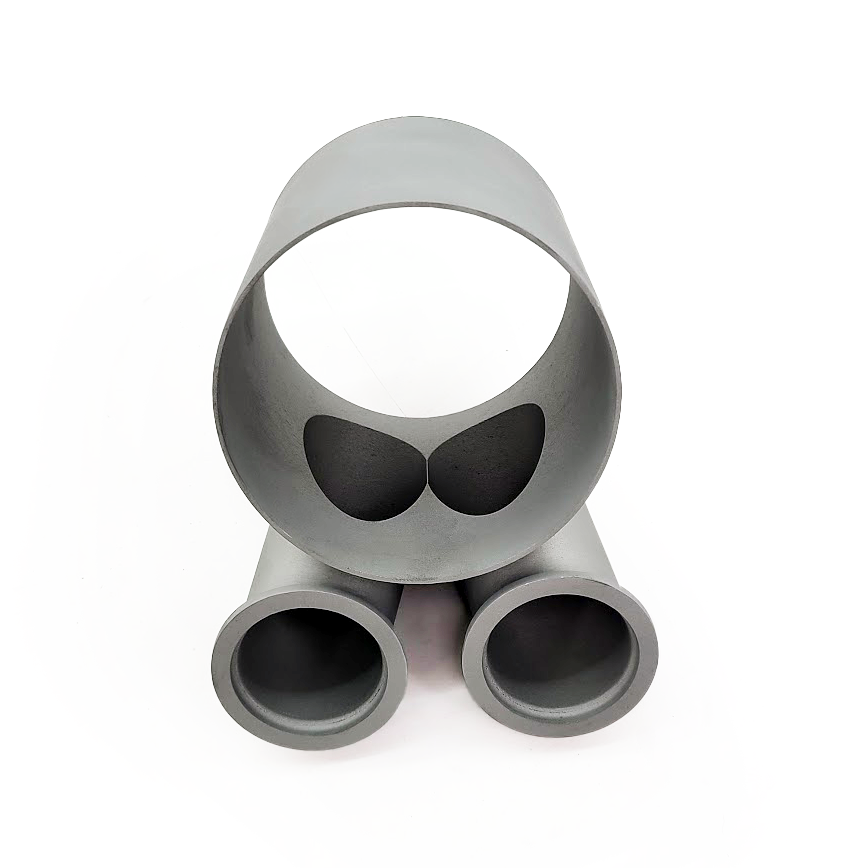 Dual Flanged 1.75 Tubes into 4 inch Tube  Recirculation Adapter