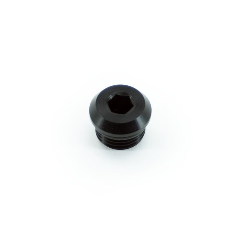 -6ORB Plug, Aluminum, Anodized Black