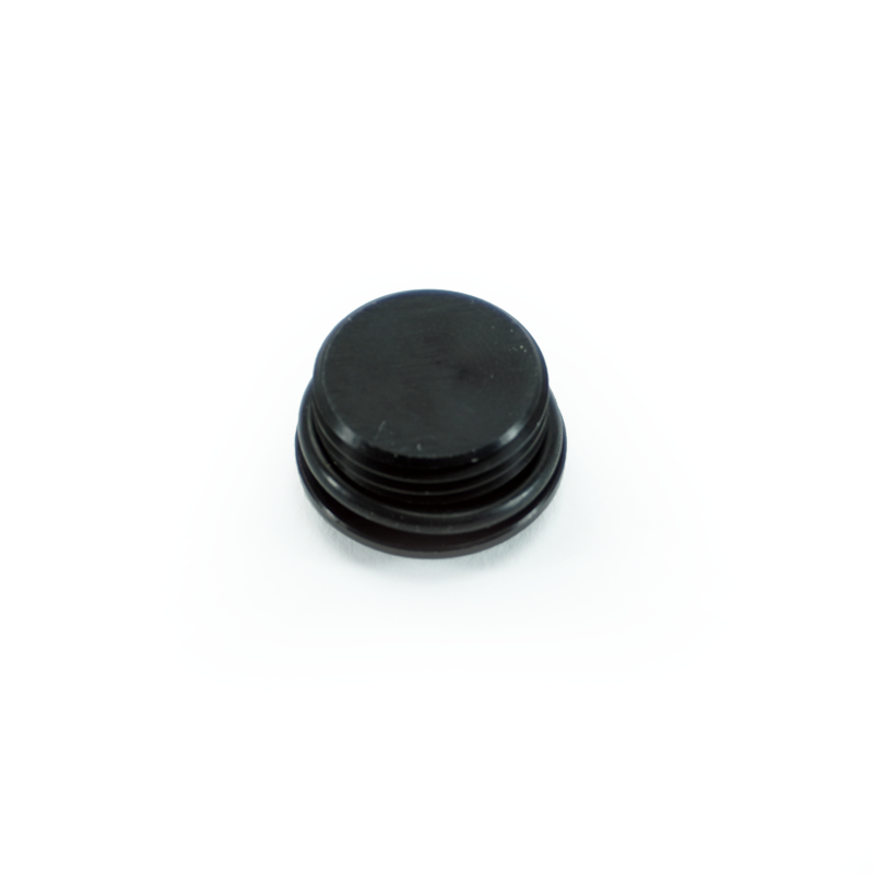 -8ORB Plug, Aluminum, Anodized Black