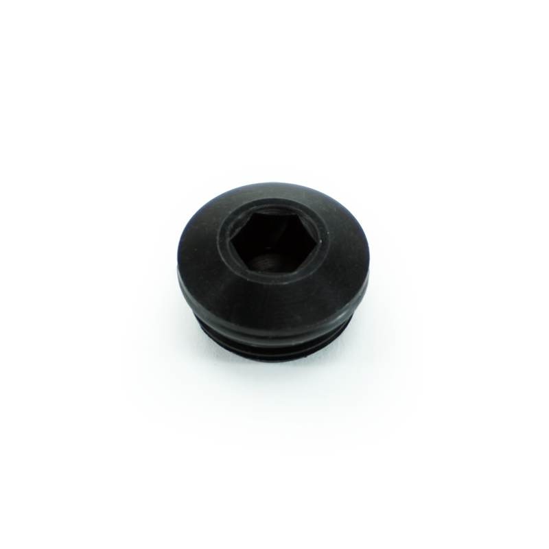 -10ORB Plug, Aluminum, Anodized Black