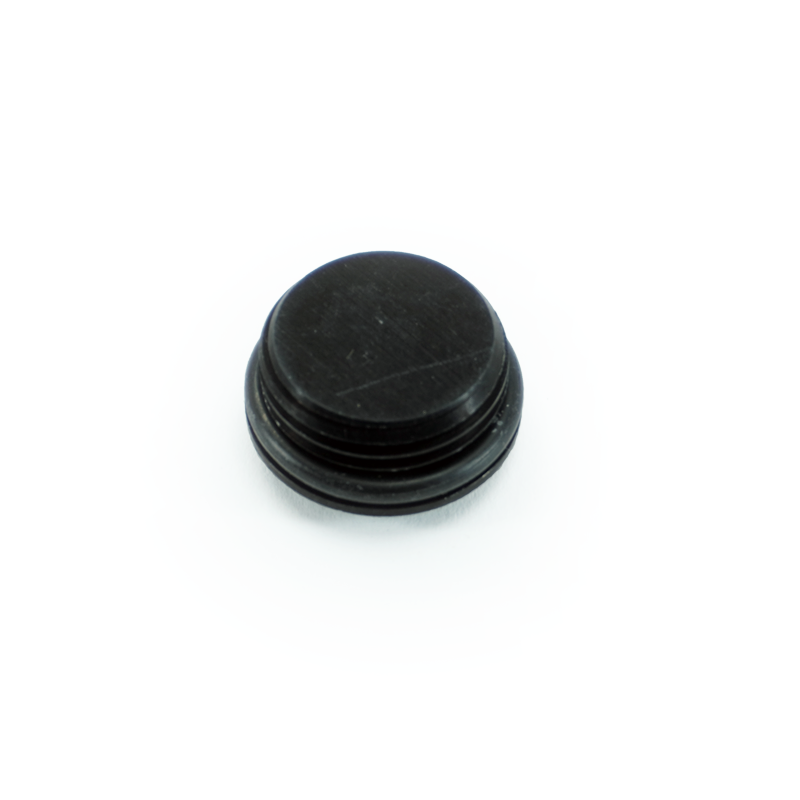 -10ORB Plug, Aluminum, Anodized Black