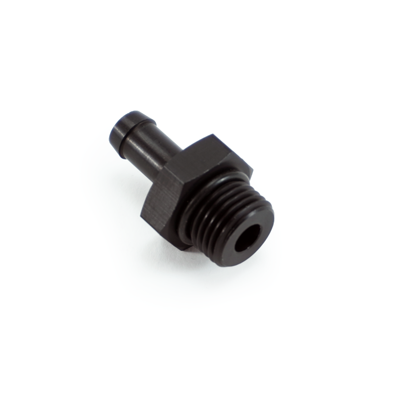 -6ORB to 5/16 hose barb, Staight, Aluminum, Anodized Back