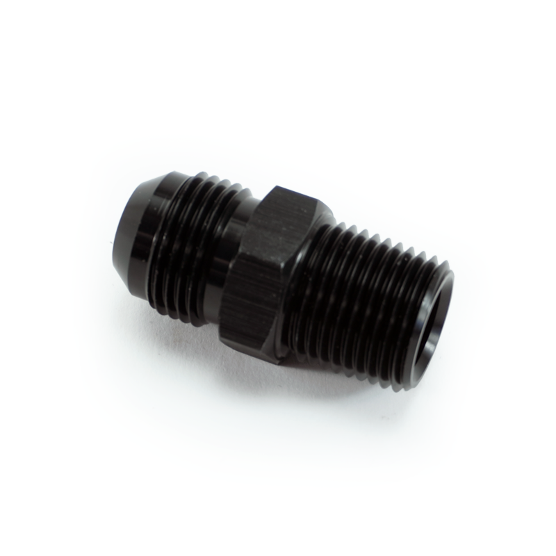 1/2 NPT Male to 10 AN Male, Straight, Aluminum, Anodized Black 