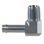 90° Elbow, 1/4" Hose Barb x 1/8" NPTF Male