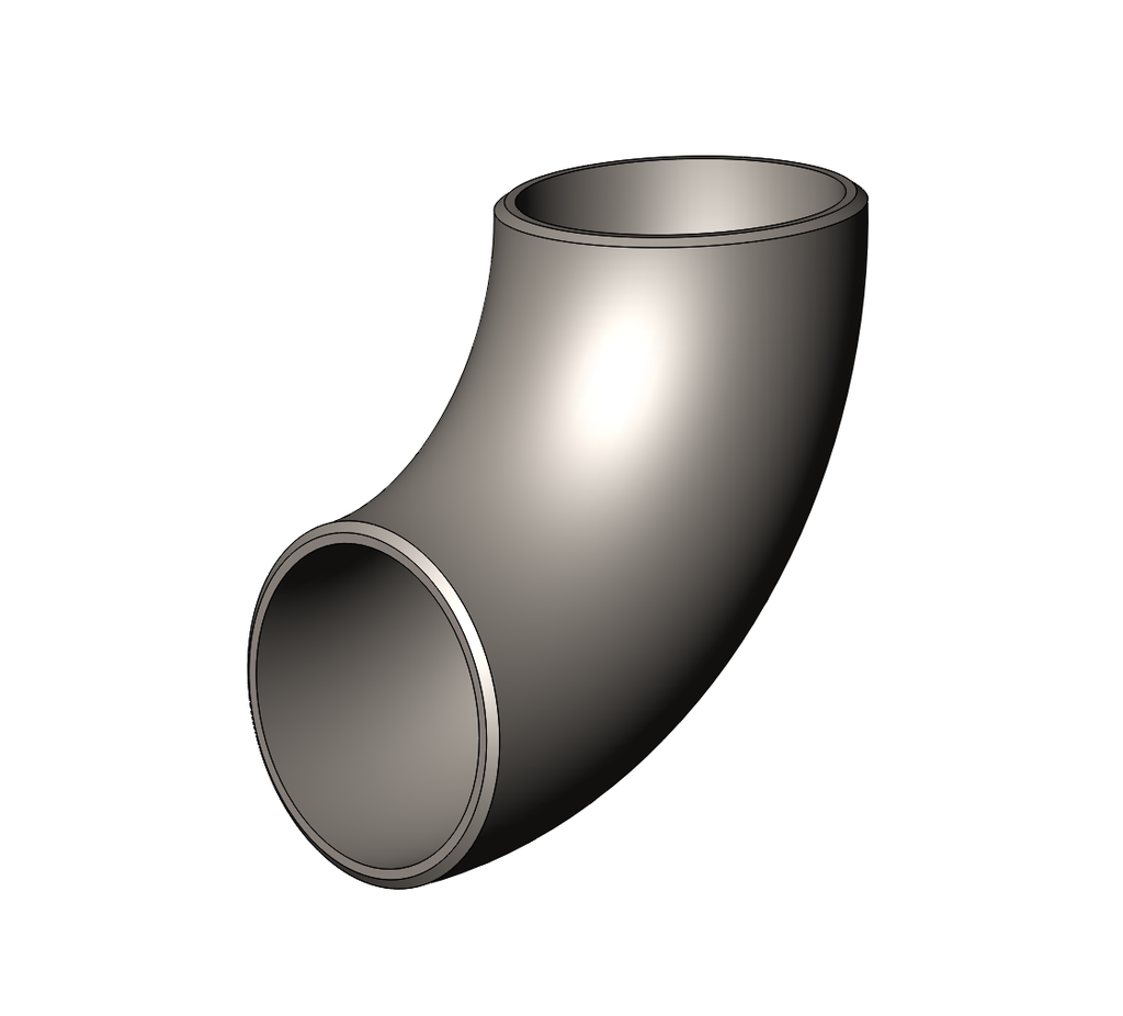 Weld Elbow, 304 Stainless Steel, 1.25 Schedule 10, Long Radius