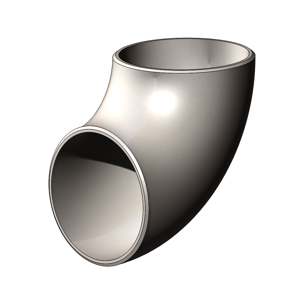 Weld Elbow, 304 Stainless Steel, 2.5 Schedule 10, Short Radius