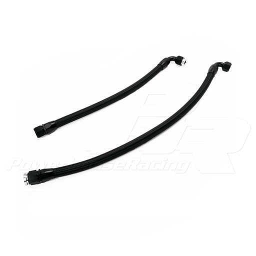 PHR -12 Breather Lines for MKIV XTM Tank RHD to Stock TT Valve Covers, Black lines, black hose ends