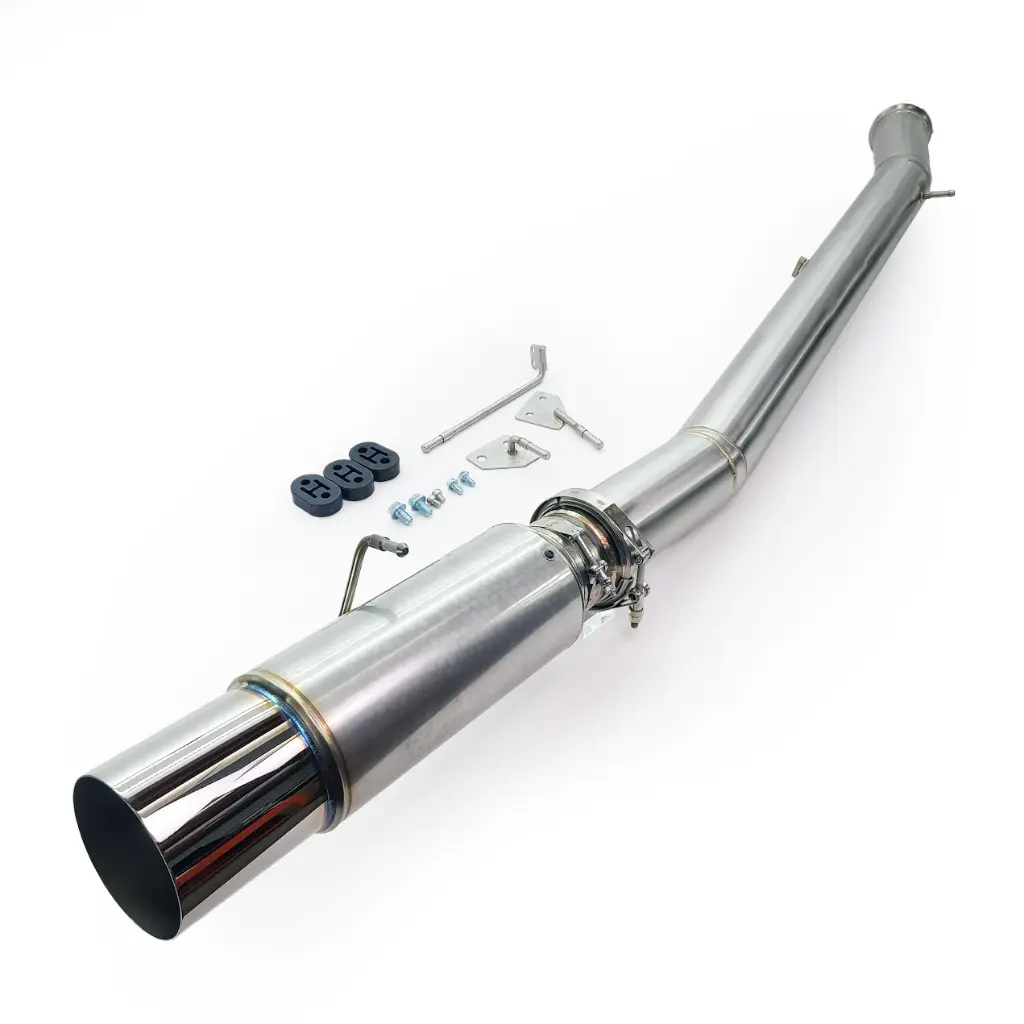 PHR 4.0" Stainless Exhaust for MKIV Supra, Featuring Burns Muffler