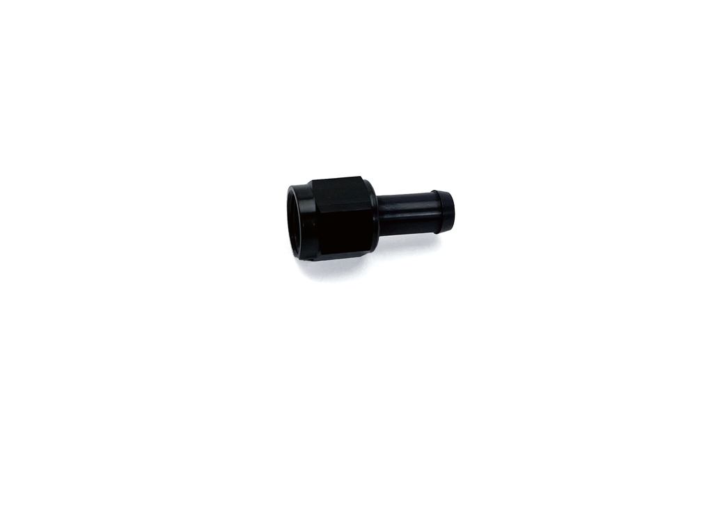 PHR 6AN female to 3/8 hose barb, Staight, Aluminum, Anodized Back 