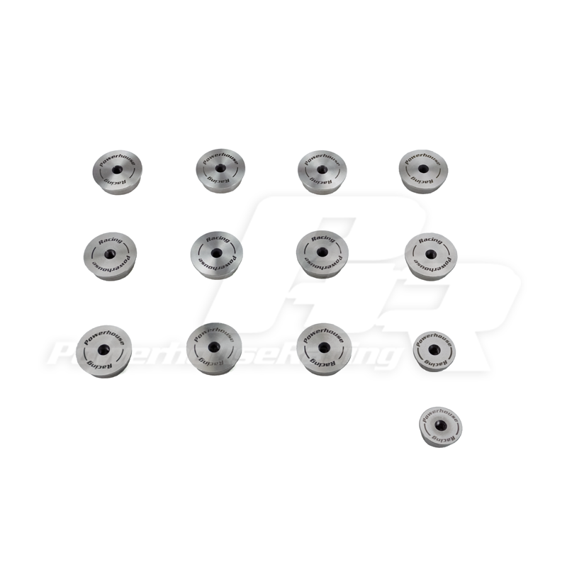 PHR Billet Freeze Plug Set for 2JZ Engine Block, Stainless Steel