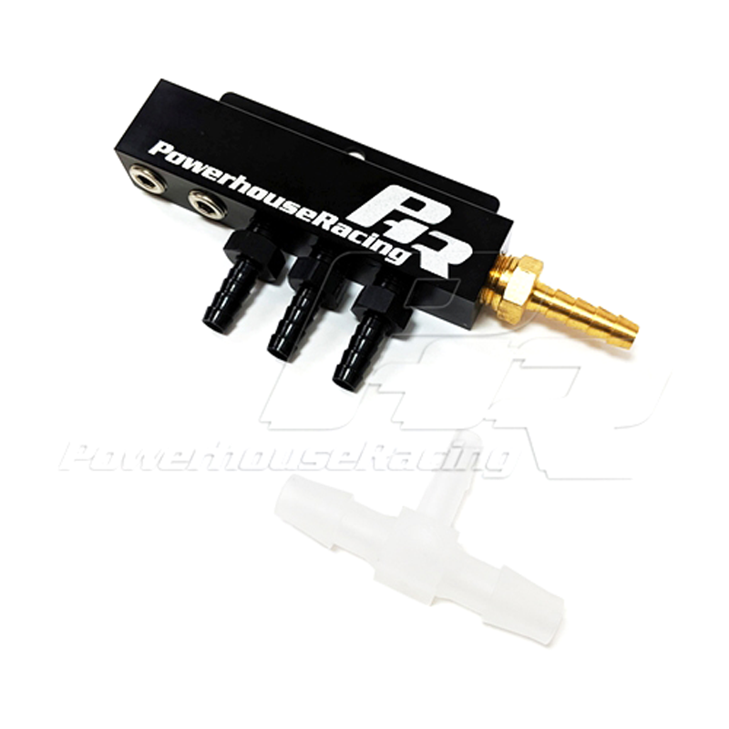 Powerhouse Racing Vacuum Distribution Block 5 Port with Brass Fitting