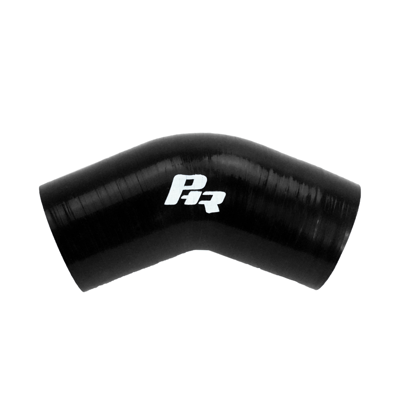 2.5" ID 45 Degree Coupler, 3" Legs, Black