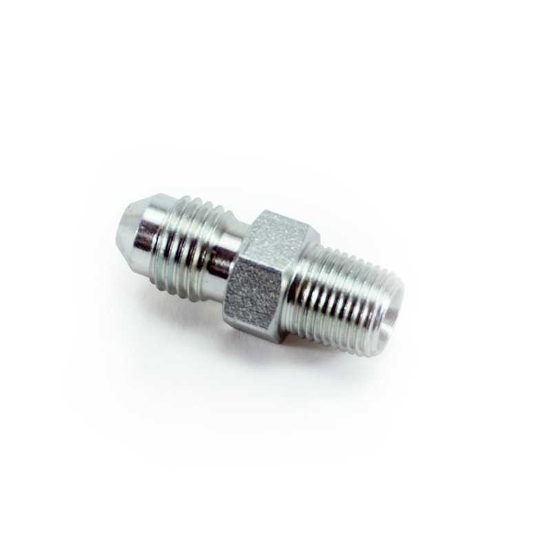 1/8 NPT Male to -4AN male fitting, Straight, Steel, Nickel Plated
