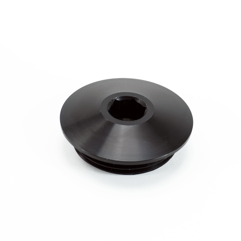 -20ORB Plug, Aluminum, Anodized Black