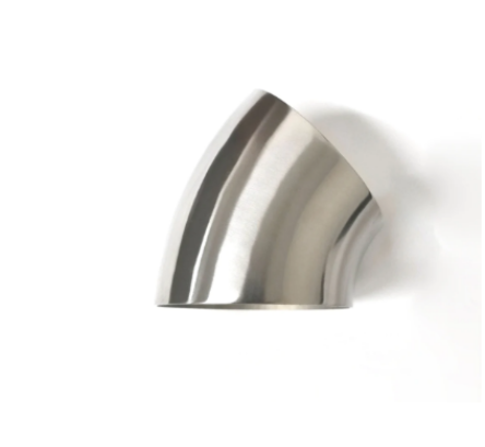 TI Elbow: 4" Titanium 45 Degree Elbow 1.25D 1.2mm/.047" No Leg