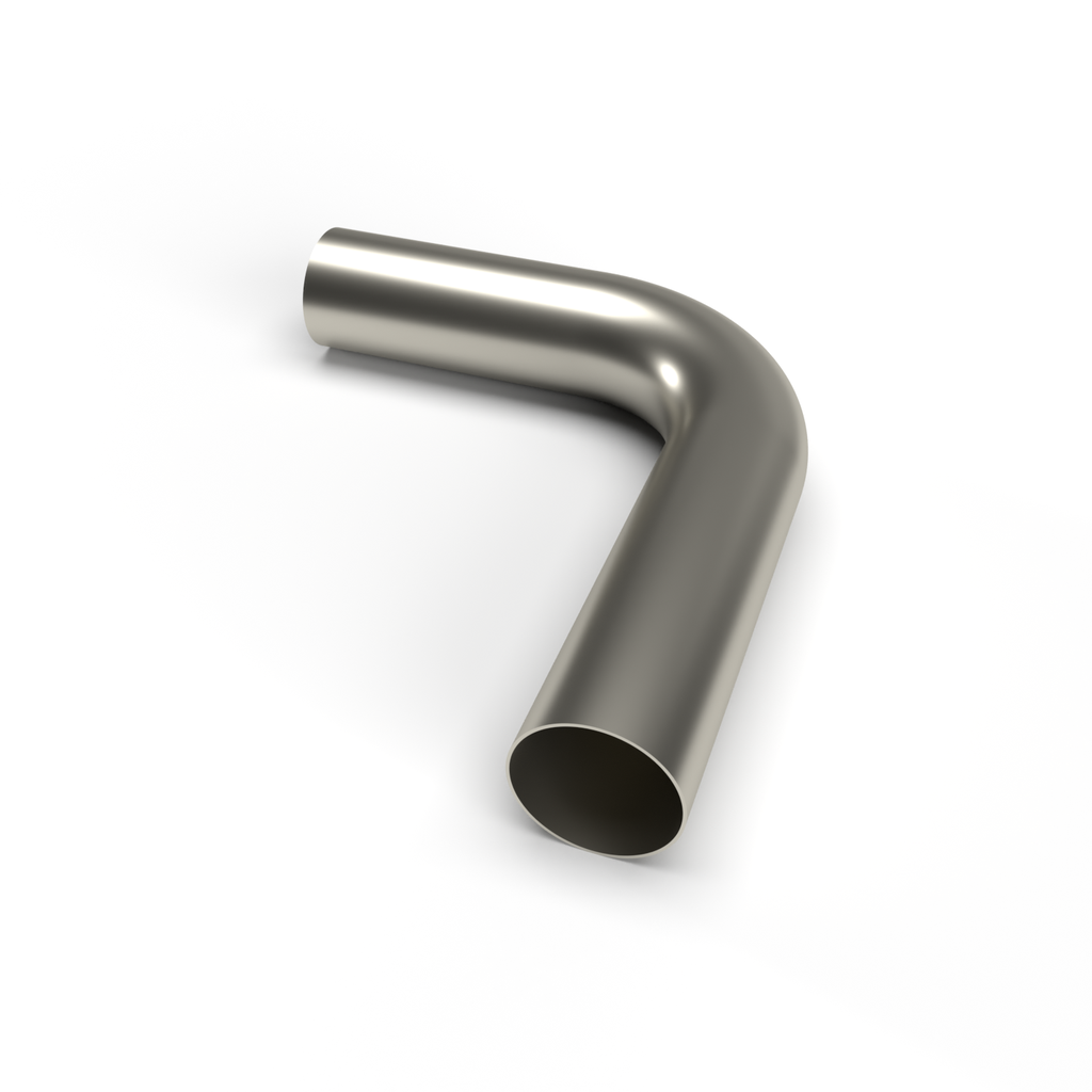 3″ Titanium 90° Mandrel Bend – 1.5D Radius – 1.2mm/.047" Wall - 7" Leg / 9" Leg