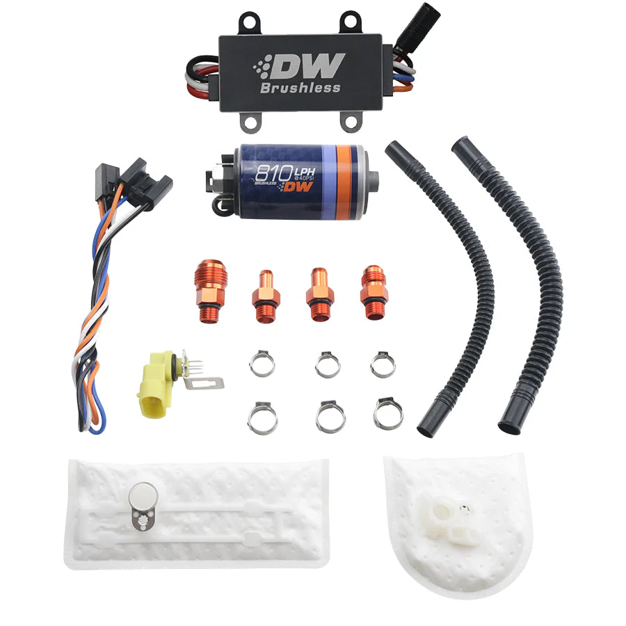 DeatschWerks 810lph in-tank brushless fuel pump w/ 9-1002 install kit + C105 Controller