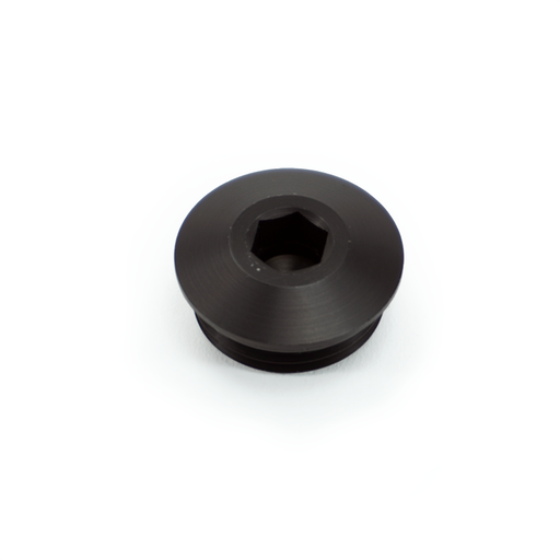 [FIT.12ORB.P.A.AB] -12ORB Plug, Aluminum, Anodized Black 