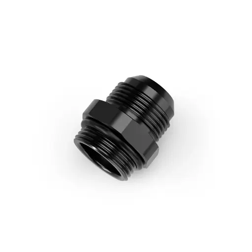[FIT.12ORBM.12ANM.0.A.AB] -12ORB Male to -12AN Male Fitting, Straight, Aluminum, Anodized Black 