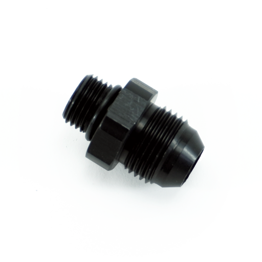 [FIT.6ORB.8ANM.0.A.AB] -6ORB to -8AN male fitting, Straight, Aluminum, Anodized Black 