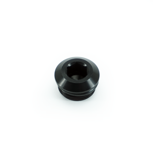 [FIT.8ORBM.P.A.AB] -8ORB Plug, Aluminum, Anodized Black
