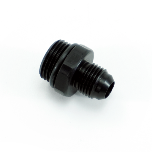 [FIT.8ORB.6ANM.0.A.AB] -8ORB to -6AN male fitting, Straight, Aluminum, Anodized Black 