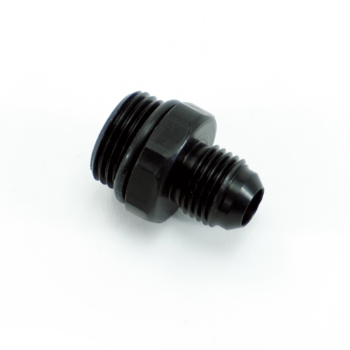 [FIT.8ORBM.6ANM.0.A.AB] -8ORB Male to -6AN Male Fitting, Straight, Aluminum, Anodized Black 