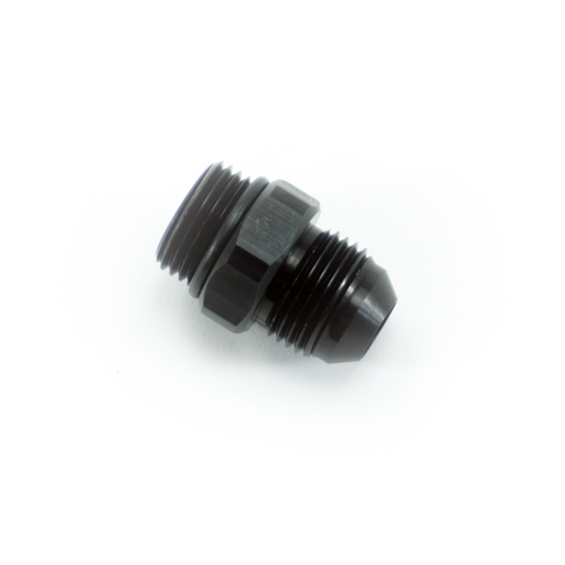 [FIT.8ORB.8ANM.0.A.AB] -8ORB to -8AN male fitting, Straight, Aluminum, Anodized Black 