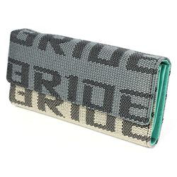 [Bride Ladies Wallet] Bride Racing Women's Ladies Wallet Clutch Trifold Fabric Leather Bride Gradation (Mint Teal)