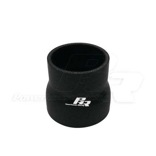 [PHR 000025R40SB-325/350] 3.25" / 3.50" ID X 3" Long, 4 Ply Silicone Reducer, Gloss black 