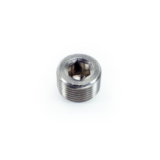 [FIT.38BSPT.P.N.N] 3/8 BSPT Plug, Brass, Nickel Plated  (for coolant port that nomally goes to oil cooler on 2JZ) 