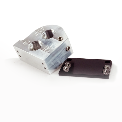 PHR Billet Remote Oil Filter Mount, 12AN inlet and outlet 