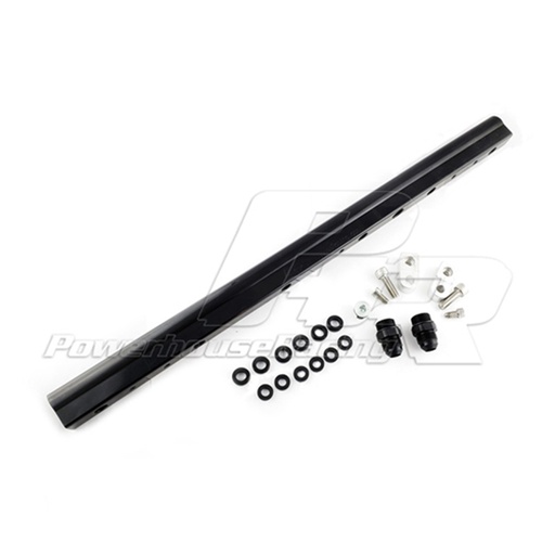 [PHR 02061204-02] PHR Fuel Rail Kit, Black Chrome, 14mm for R32, R33, R34 Skyline, *RB26DETT* 
