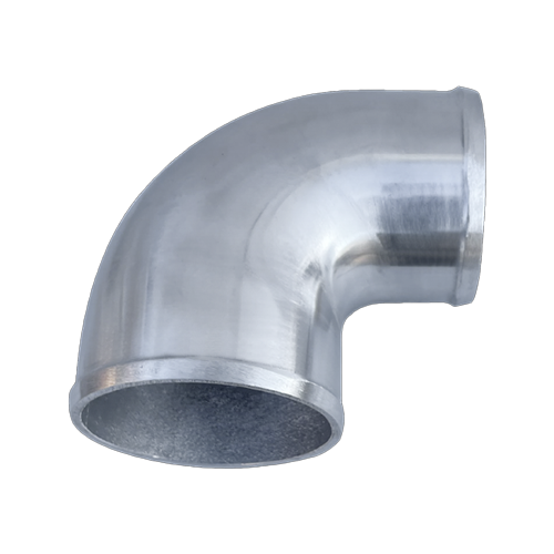 [CX EB400R350-90-CAST-AL] Polished Cast Aluminum 90 Degree 4"- 3.5" O.D. Reducer Elbow Pipe