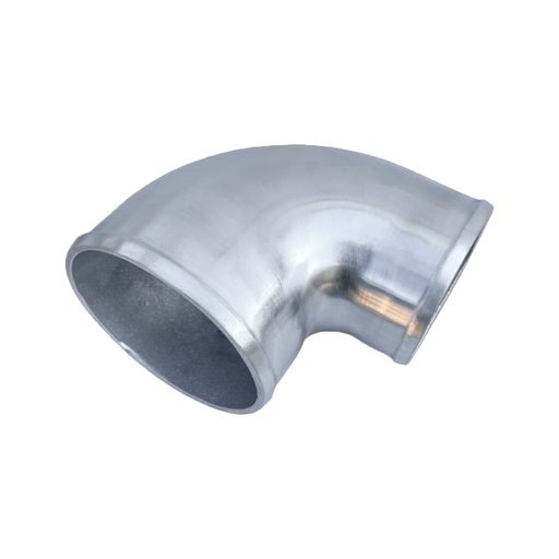 [CX EB500R400-90-CAST-AL] POLISHED CAST ALUMINUM 90 DEGREE 5"- 4" O.D. REDUCER ELBOW PIPE
