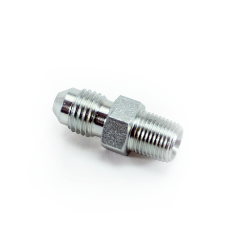 [FIT.18NPTM.4ANM.0.S.N] 1/8 NPT Male to -4AN male fitting, Straight, Steel, Nickel Plated