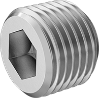 [FIT.18BSPT.P.N.N] 1/8 BSPT Plug, Brass, Nickel Plated (for cross-drilled port near oil pump on 2JZ)