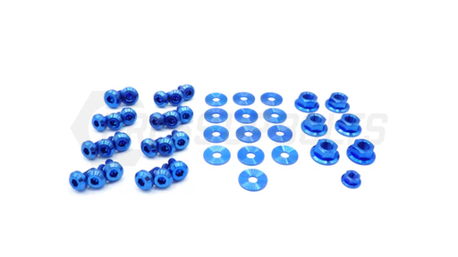 [DUB TOY-002-Ti-Blu] Toyota Supra (1993-1998) MKIV Titanium Dress Up Bolts Engine Bay Kit - Blue