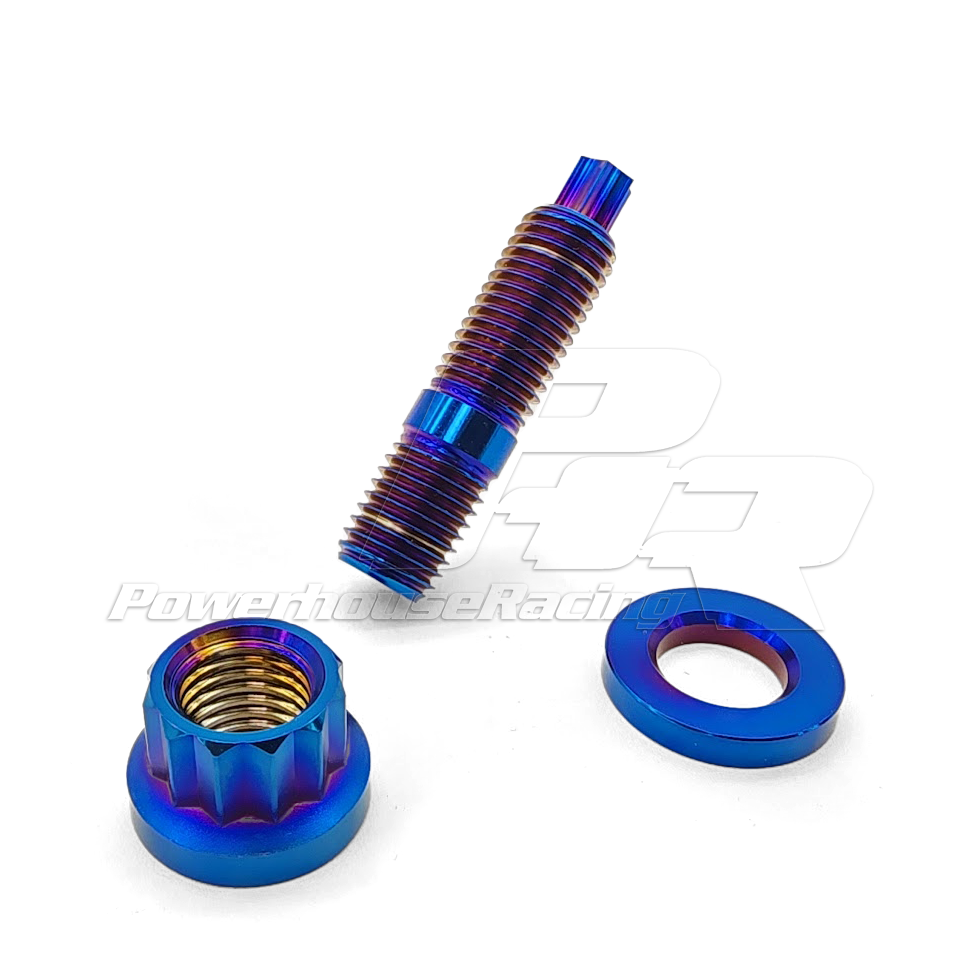 PHR Titanium Stud Kit, M10X1.25, 12pt, 37mm - Includes Stud, Nut and Washer