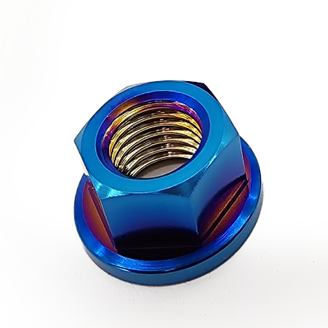 [H.02.TI.6F.M10.150] Nut, Titanium, 6 Point Flange Nut, M10X1.5